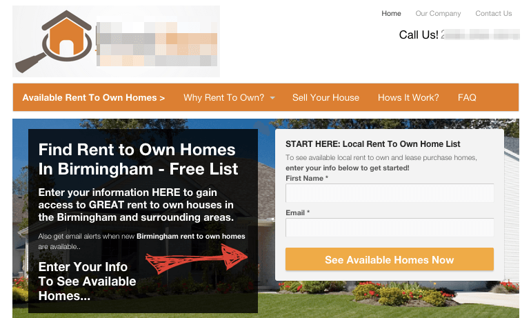 rent to own website templates conversion